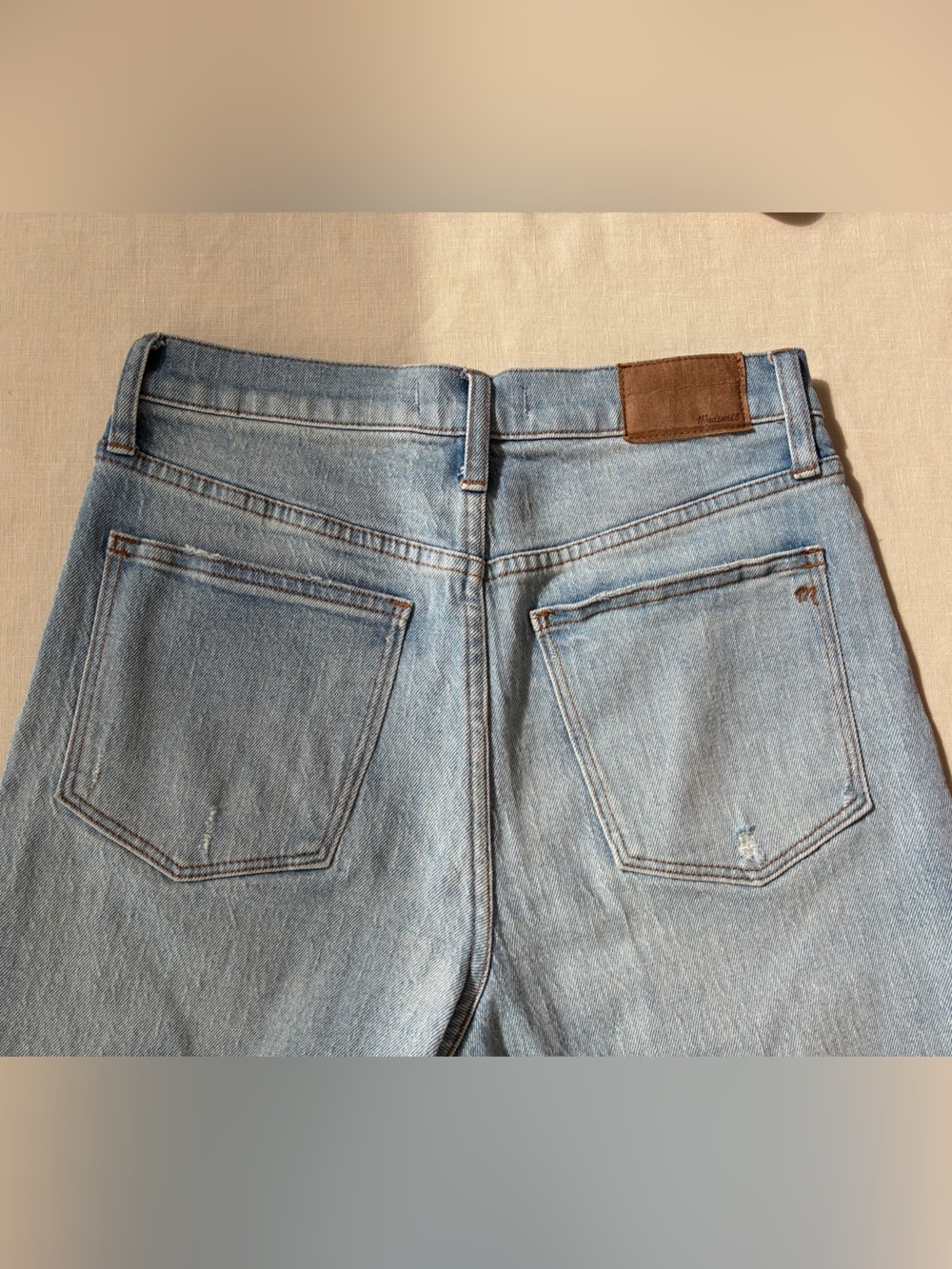 Madewell High Rise Slim Boy Jean 25 Light Blue Distressed Women’s Jeans - Picture 8 of 10